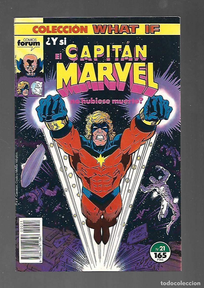 C&oacute;mics: What If, 21: &iquest; Y si el Capit&aacute;n Marvel no hubiese muerto?, 1990, Forum, muy buen estado