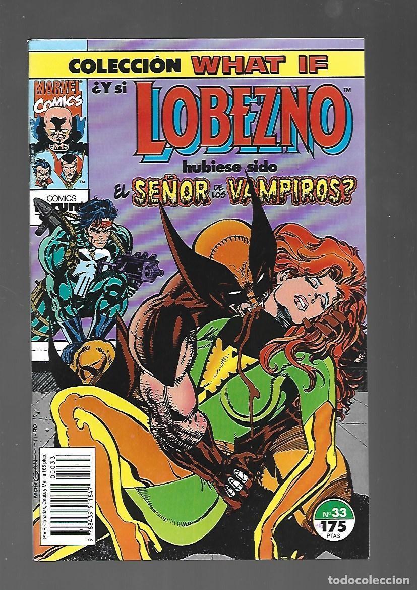 C&oacute;mics: What If, 33: &iquest; Y si Lobezno hubiese sido el se&ntilde;or de los vampiros?, 1991, Forum. Con poster, muy bue
