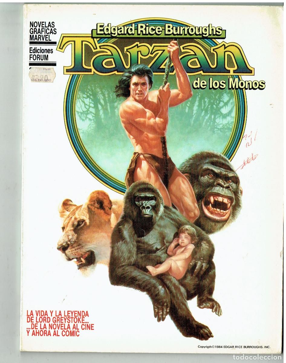 C&oacute;mics: TARZAN DE LOS MONOS. NOVELAS GR&Aacute;FICAS MARVEL. FORUM, 1984.(C/A50)