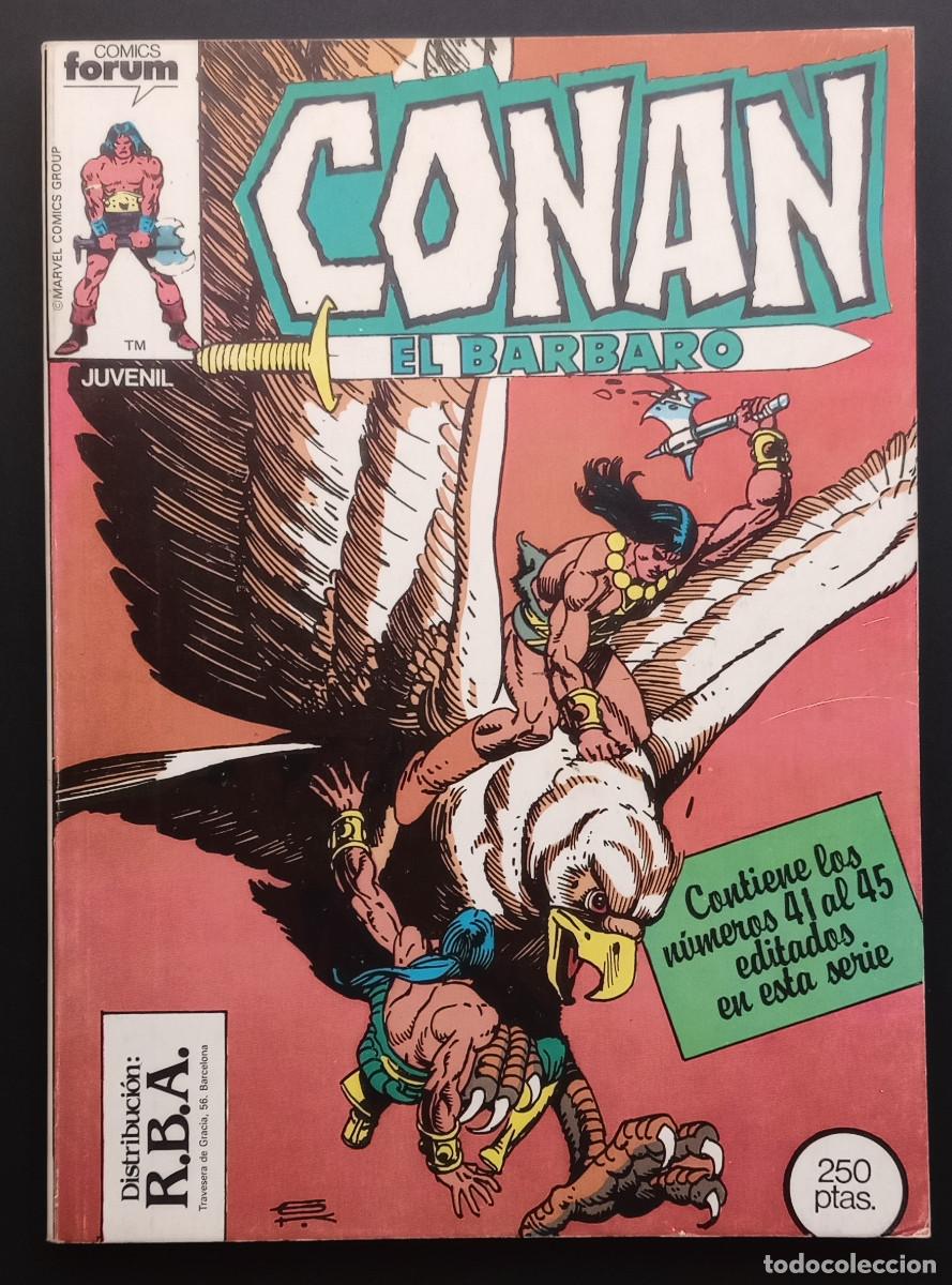 Comics : CONAN EL B&Aacute;RBARO - RETAPADO CONTIENE N&ordm; 41 A 45 - COMICS FORUM/MARVEL - 1983