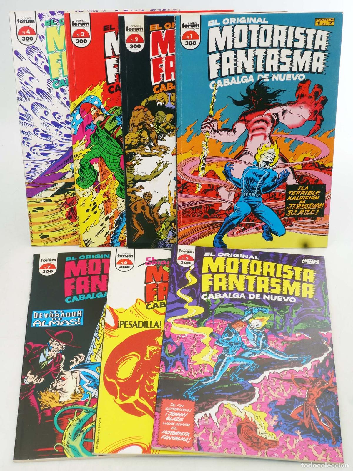Comics: MOTORISTA FANTASMA: EL ORIGINAL MOTORISTA FANTASMA CABALGA DE NUEVO 1 A 7. COMPLETA. Forum, 1992