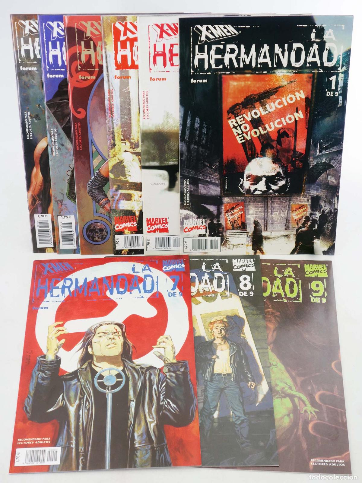 C&oacute;mics: X MEN LA HERMANDAD 1 A 9. COMPLETA. Forum, 2002