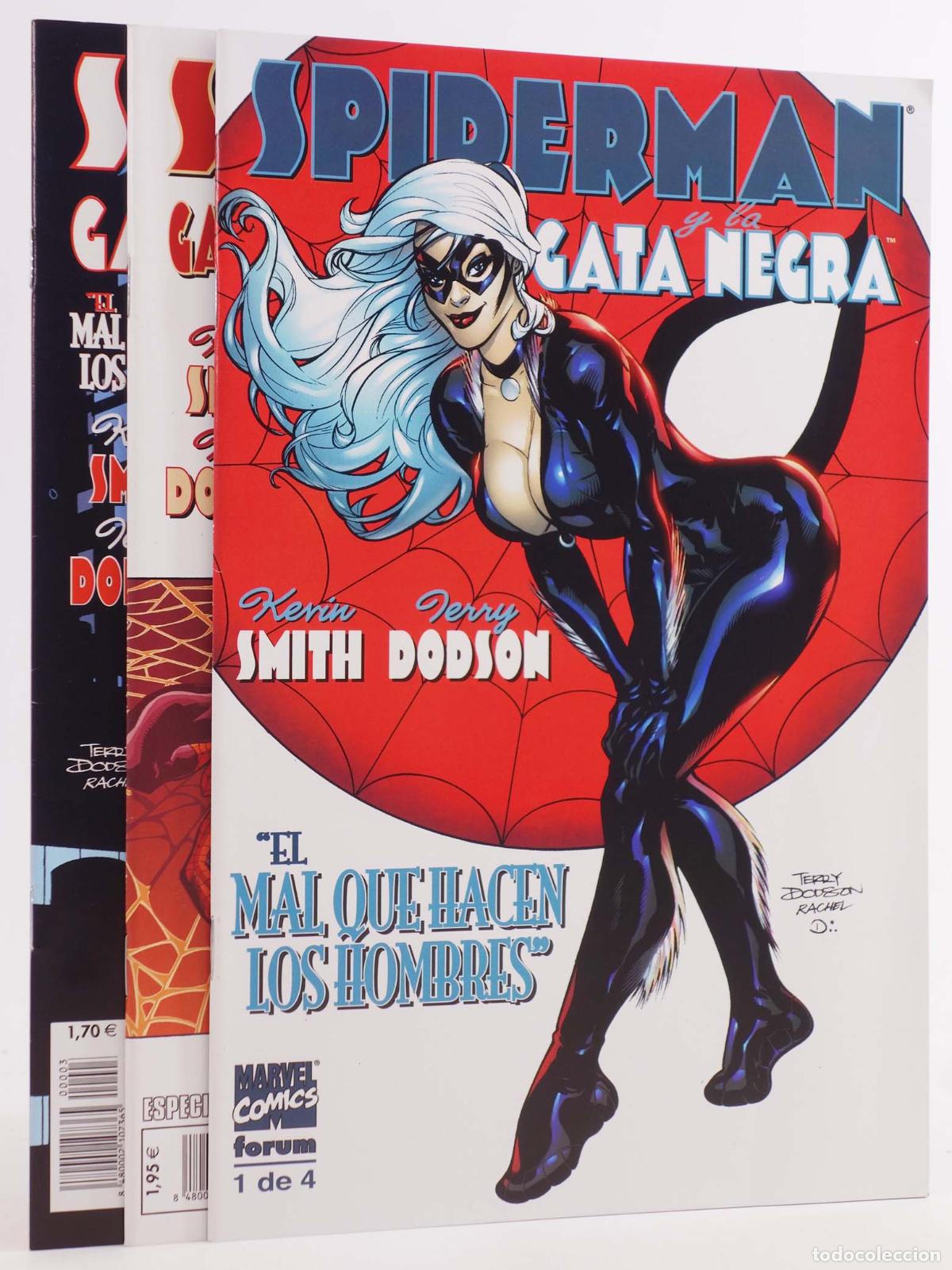 C&oacute;mics: SPIDERMAN Y LA GATA NEGRA. EL MAL QUE HACEN LOS HOMBRES 1 A 3. COMPLETA. Forum, 2003