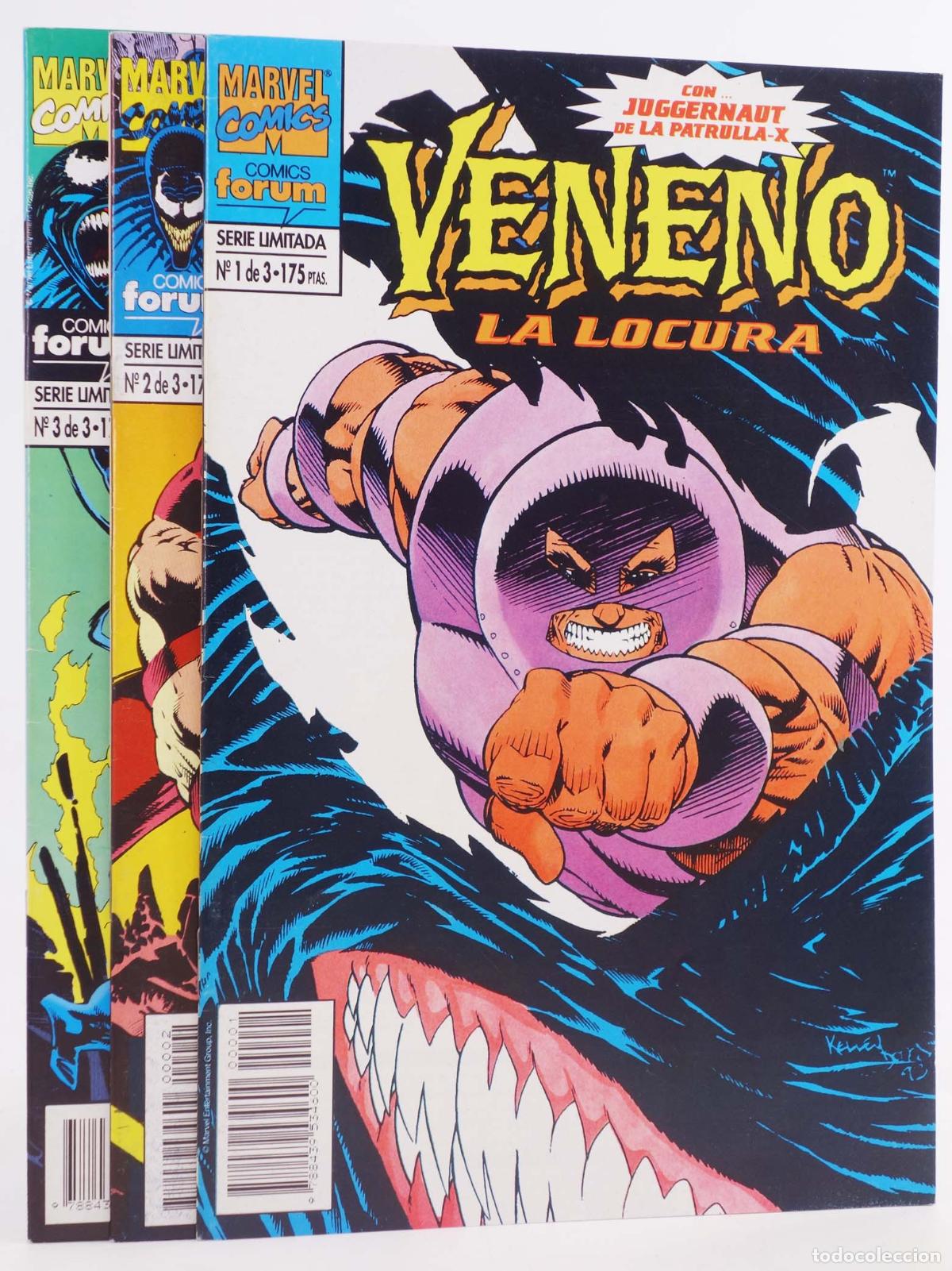 C&oacute;mics: VENENO LA LOCURA 1 A 3. COMPLETA. Forum, 1994