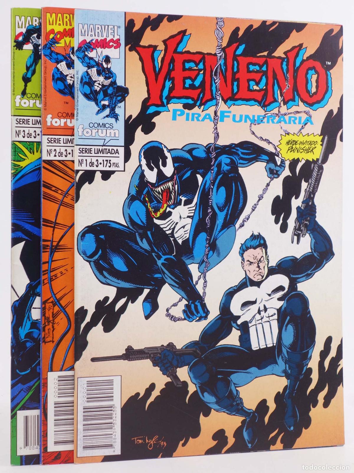 C&oacute;mics: VENENO PIRA FUNERARIA 1 A 3. COMPLETA. Forum, 1994
