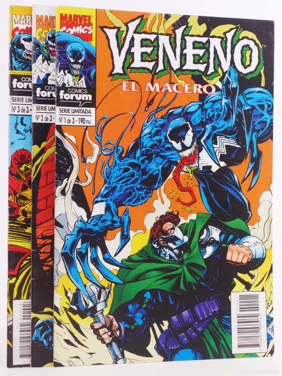C&oacute;mics: VENENO EL MACERO 1 A 3. COMPLETA. Forum, 1995