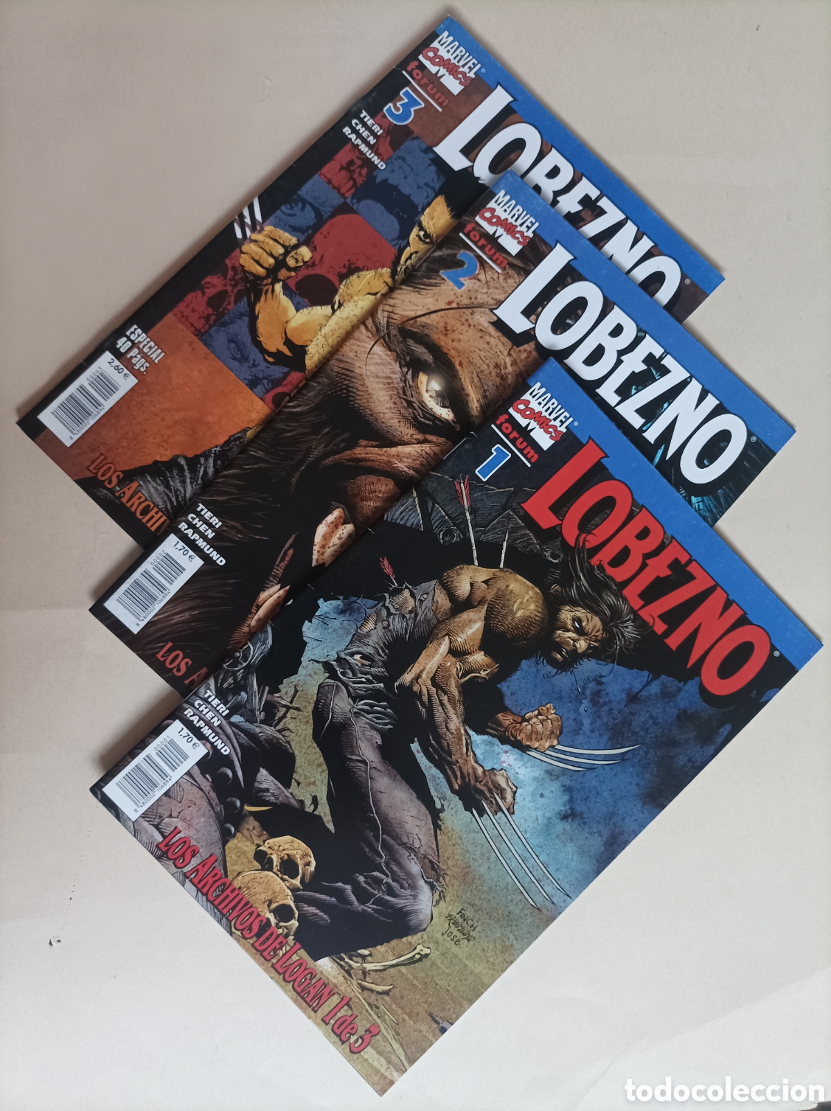 Comics : Lobezno: Los archivos de Logan 1 a 3. Completo / Tieri, Chen y Rapmund