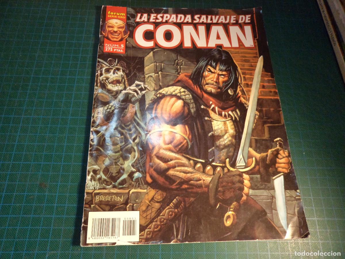 C&oacute;mics: La espada salvaje de Conan. N&ordm; 5. Serie Oro. Forum. Con se&ntilde;ales de uso. (Ref. 12-B)