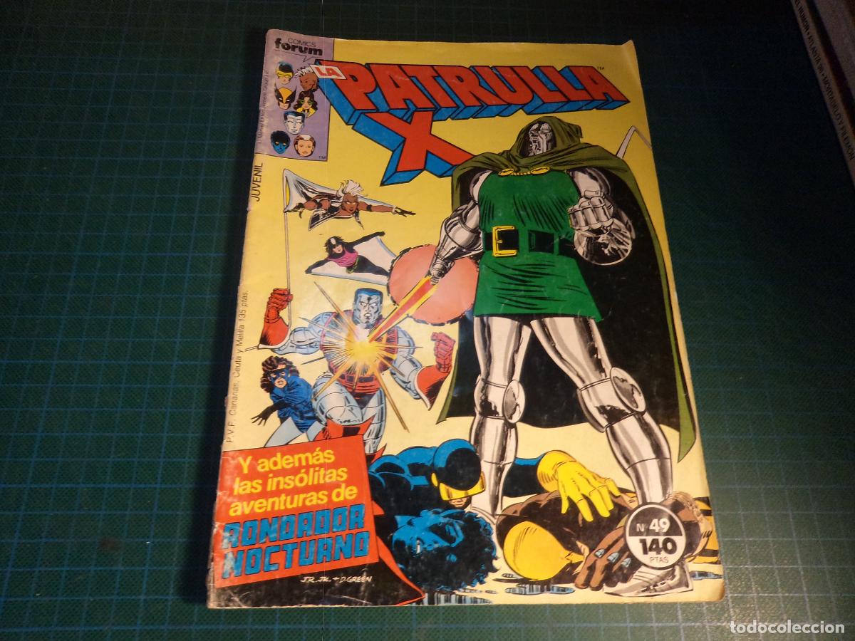 C&oacute;mics: La Patrulla X. Vol 1 N&ordm; 49. Forum. Con se&ntilde;ales de uso. Lomo abierto. (Ref. 12-B)