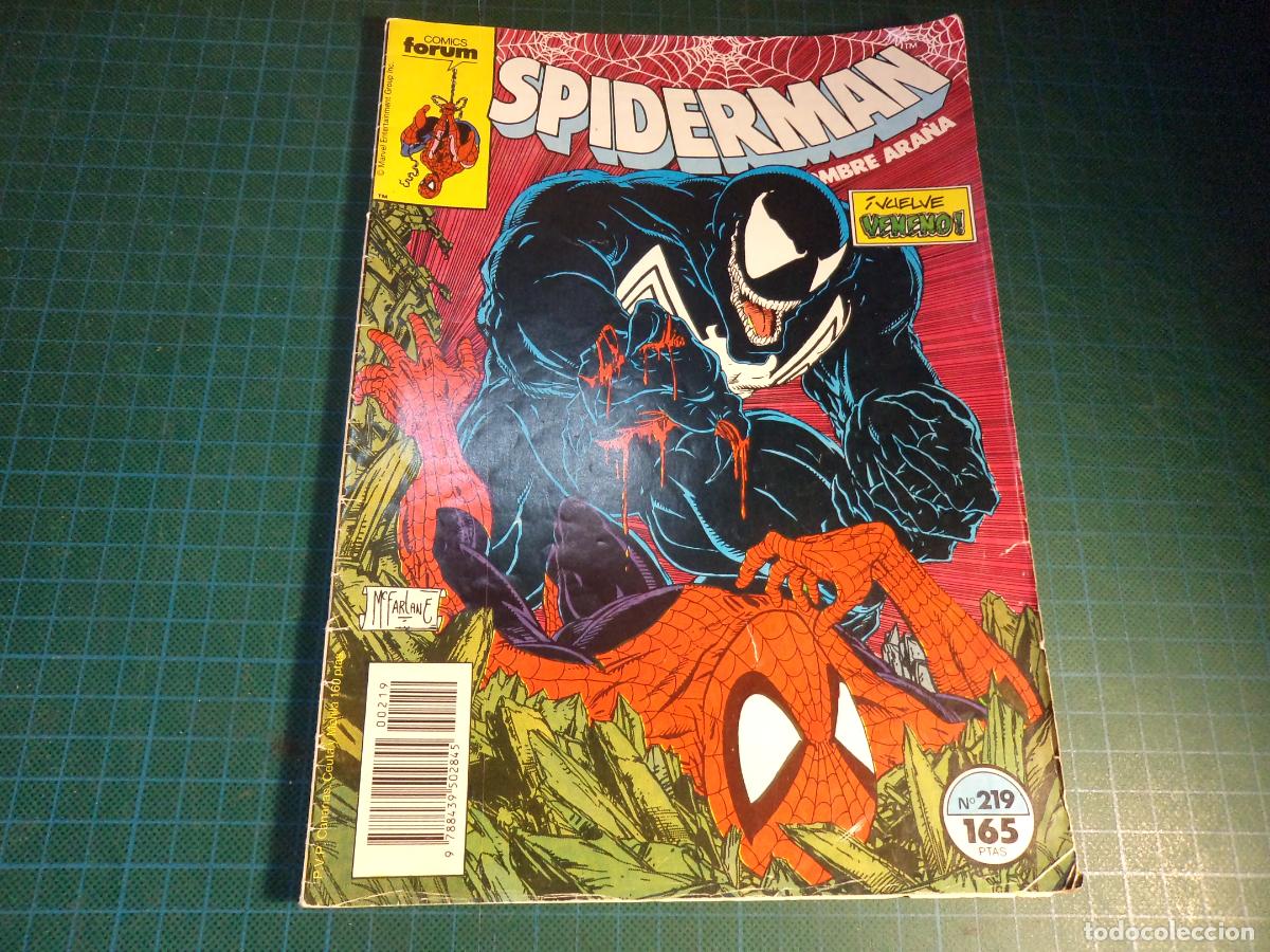 C&oacute;mics: Spiderman. Vol 1. N&ordm; 219. Forum. Con se&ntilde;ales de uso. (Ref. 12-B)