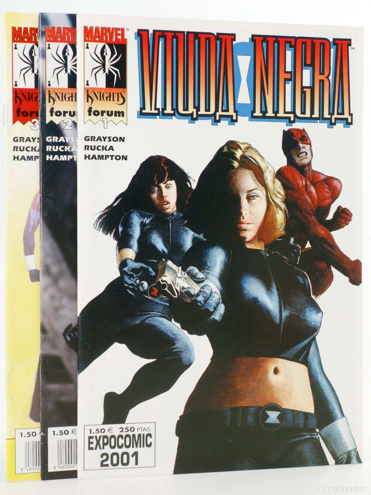 C&oacute;mics: VIUDA NEGRA VOL. 2. MARVEL KNIGHTS 1 A 3. COMPLETA. Forum, 2001
