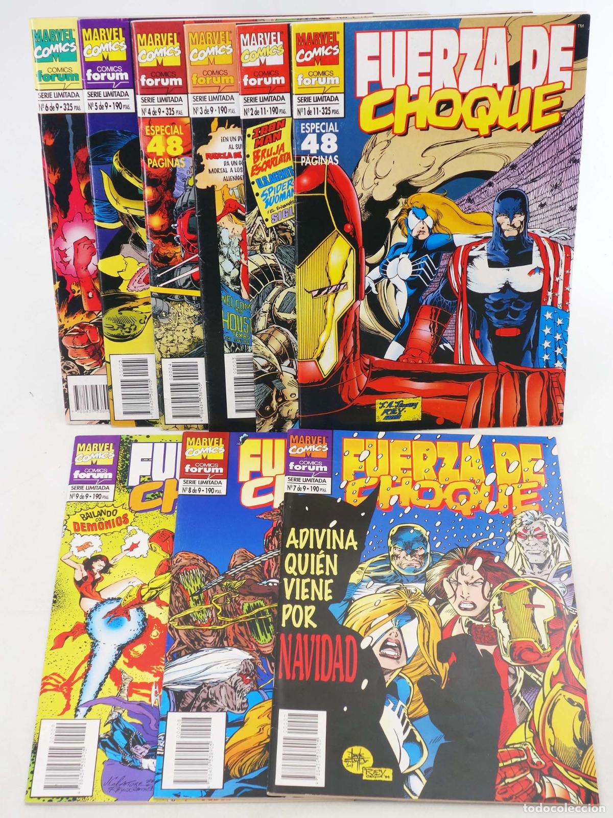 C&oacute;mics: FUERZA DE CHOQUE VOL. 1 1 A 9. COMPLETA. Forum, 1995