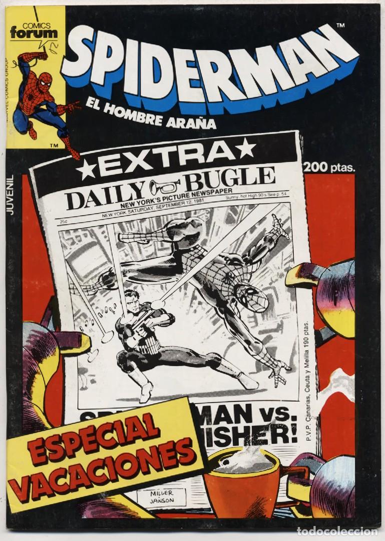 C&oacute;mics: SPIDERMAN ESPECIAL VACACIONES VOL.1 EL HOMBRE ARA&Ntilde;A FORUM MARVEL 1986 68 PAGINAS