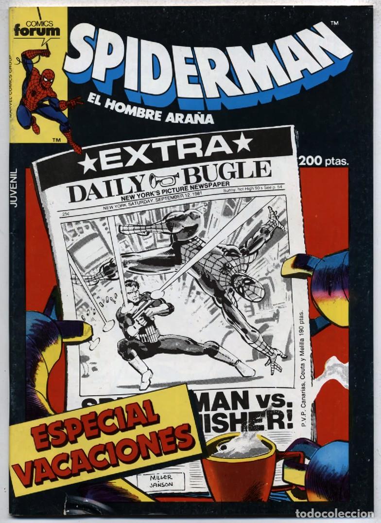 C&oacute;mics: SPIDERMAN ESPECIAL VACACIONES VOL.1 EL HOMBRE ARA&Ntilde;A FORUM MARVEL 1986 68 PAGINAS