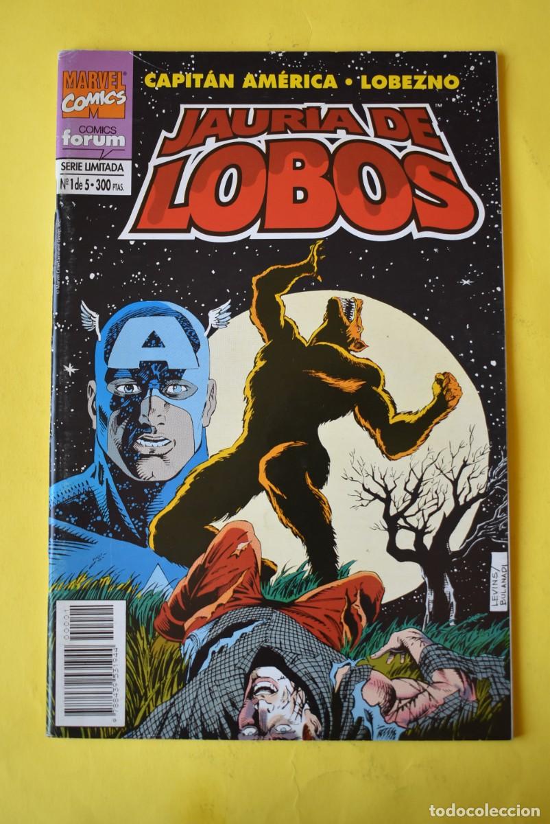 Comics : Comic Forum. Marvel Comics. Jaur&iacute;a de Lobos. Capit&aacute;n Am&eacute;rica. Lobezno. Serie Limitada. N. &ordm; 1 de 5