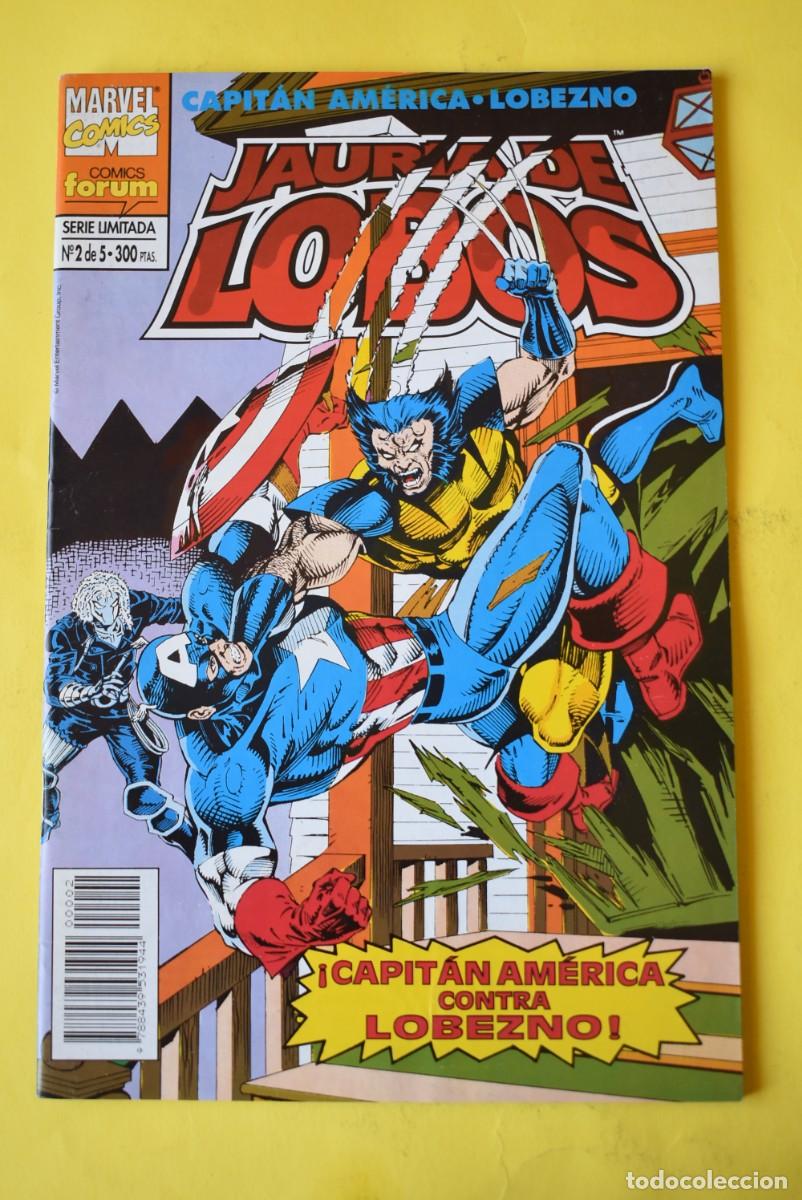 Comics: Comic Forum. Marvel Comics. Jaur&iacute;a de Lobos. Capit&aacute;n Am&eacute;rica. Lobezno. Serie Limitada. N. &ordm; 2 de 5