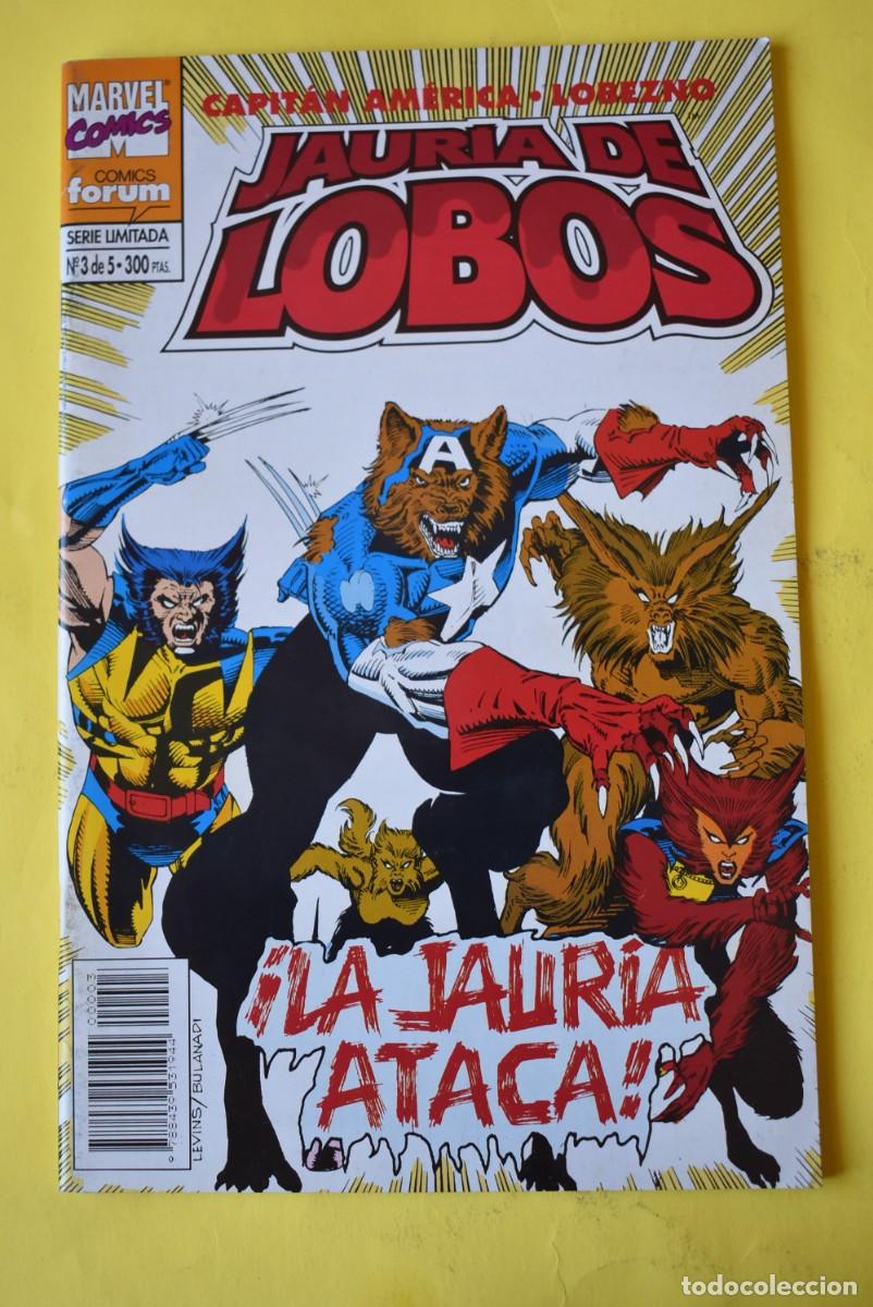 Comics: Comic Forum. Marvel Comics. Jaur&iacute;a de Lobos. Capit&aacute;n Am&eacute;rica. Lobezno. Serie Limitada. N. &ordm; 3 de 5