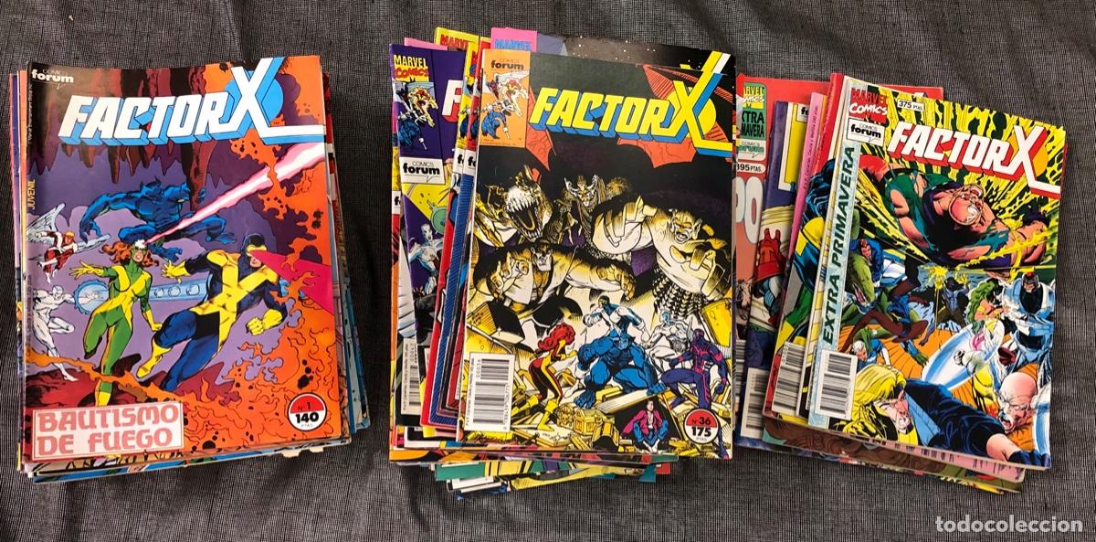 C&oacute;mics: FACTOR X N&ordm; 1 AL 31, 34 AL 56, 58, 62 A 66, 68 A 72, 74 A 91, 93 Y 94 + 8 EXTRAS. FORUM PLANETA 1988