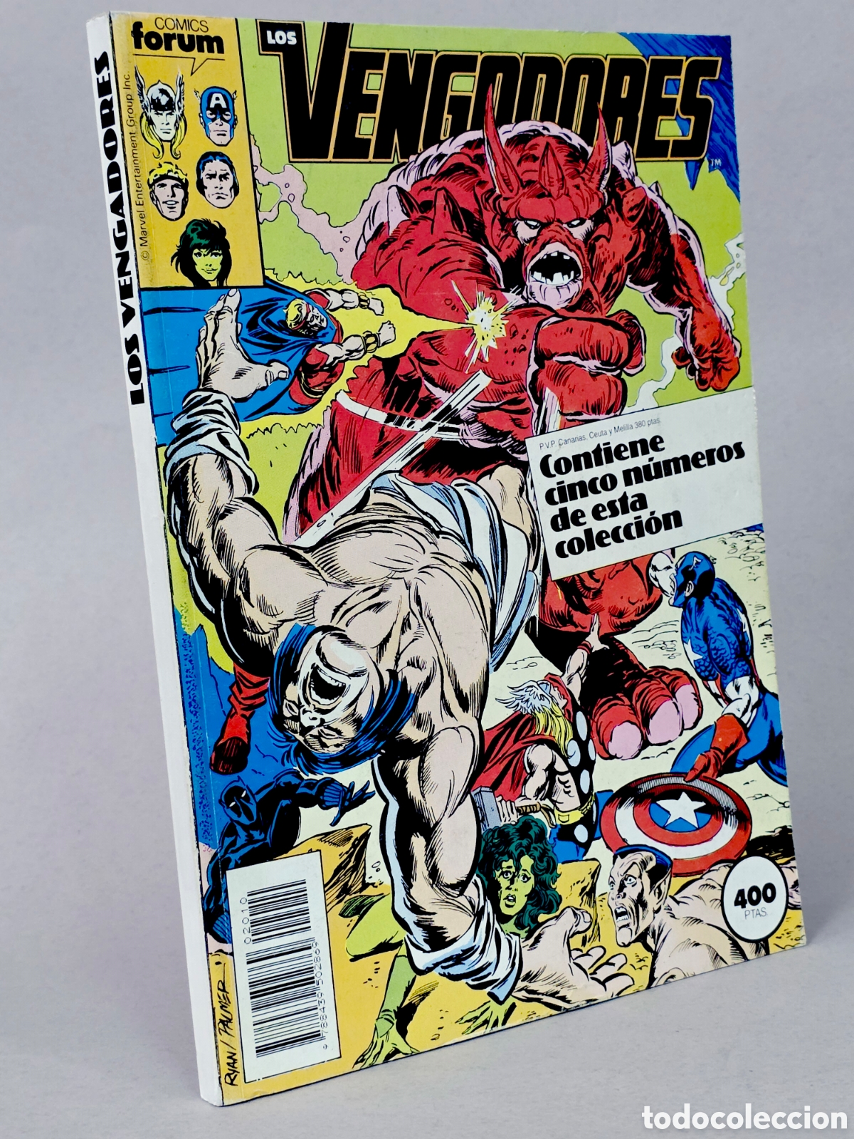 C&oacute;mics: C&Oacute;MIC LOS VENGADORES 86 AL 90 RETAPADO VOL.1 FORUM MARVEL VOLUMEN EXCELENTE ESTADO