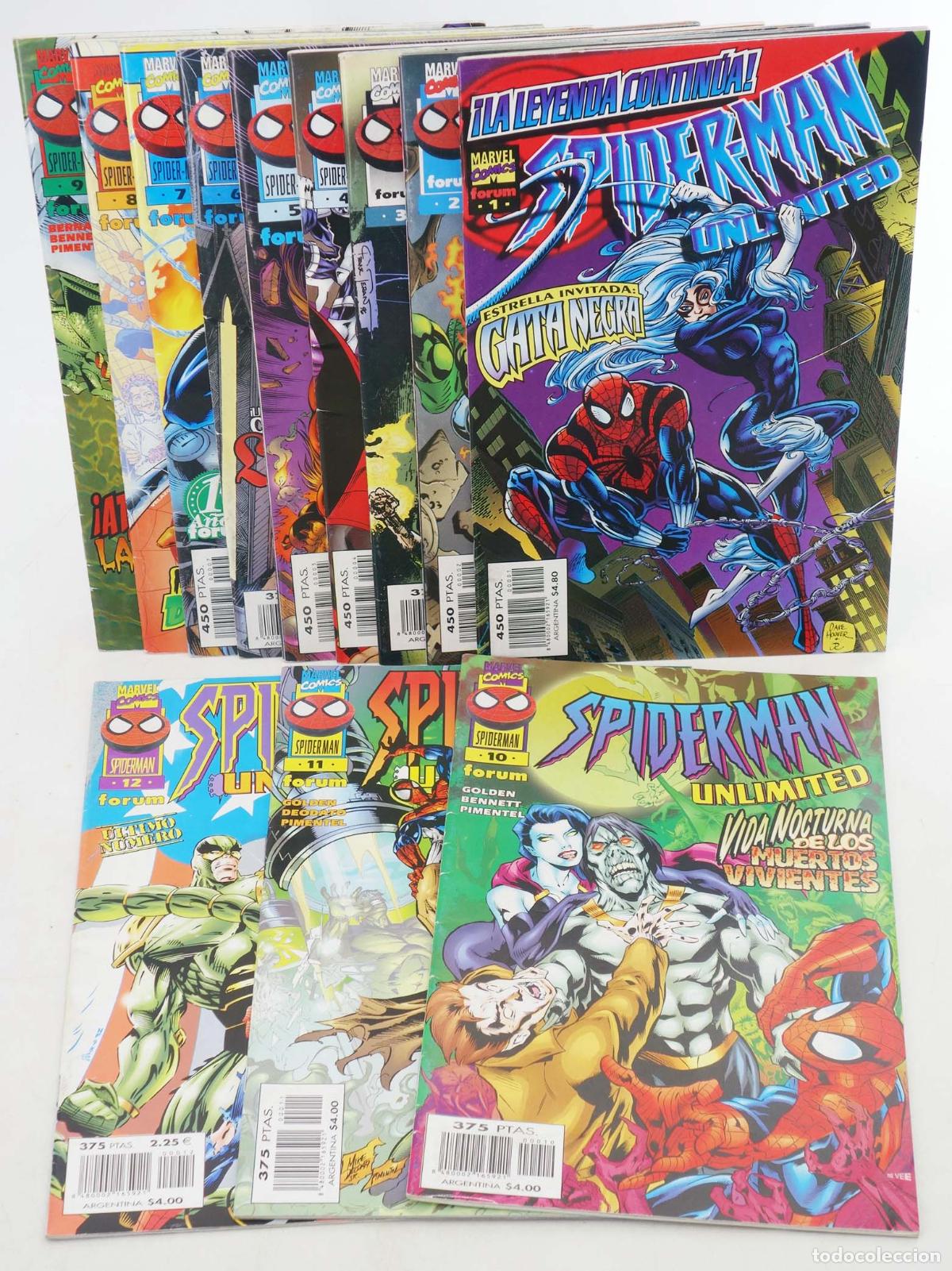 C&oacute;mics: SPIDERMAN UNLIMITED 1 A 12. COMPLETA. Forum, 1996