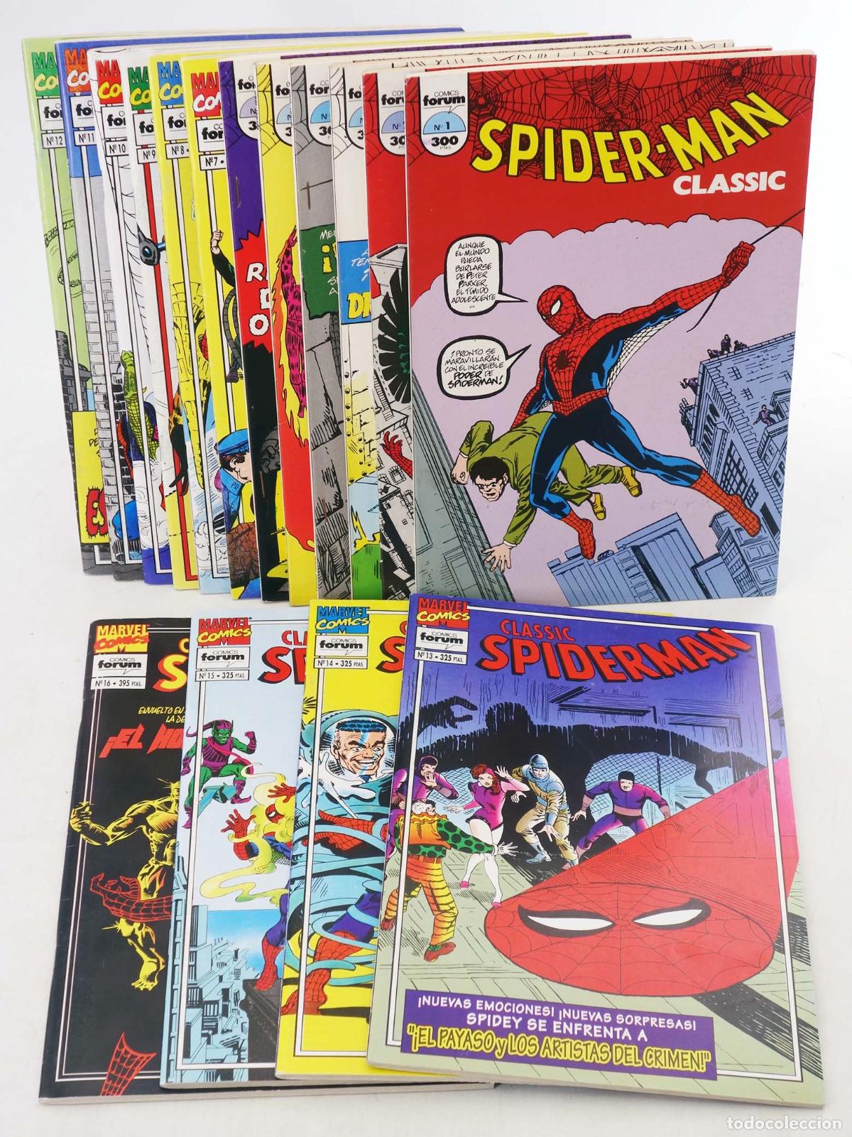 C&oacute;mics: SPIDERMAN CLASSIC 1 A 16. COMPLETA. Forum, 1993