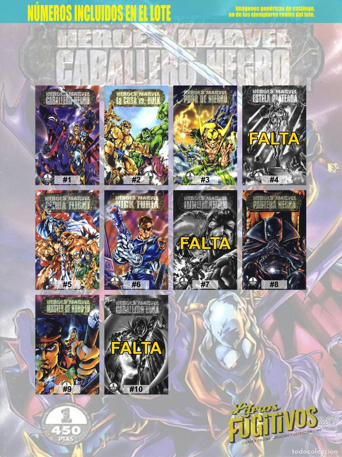 C&oacute;mics: H&Eacute;ROES MARVEL 1 A 3,5,6,8,9. Forum, 1998 - Foto 3