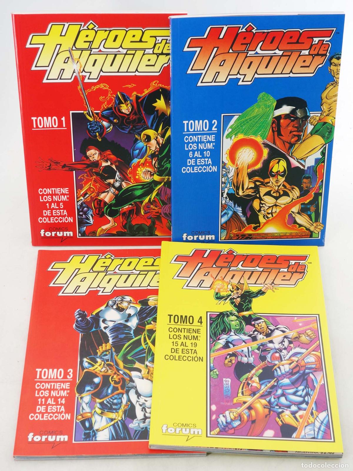 C&oacute;mics: H&Eacute;ROES DE ALQUILER 1 A 19. COMPLETA EN 4 RETAPADOS. Forum, 1998