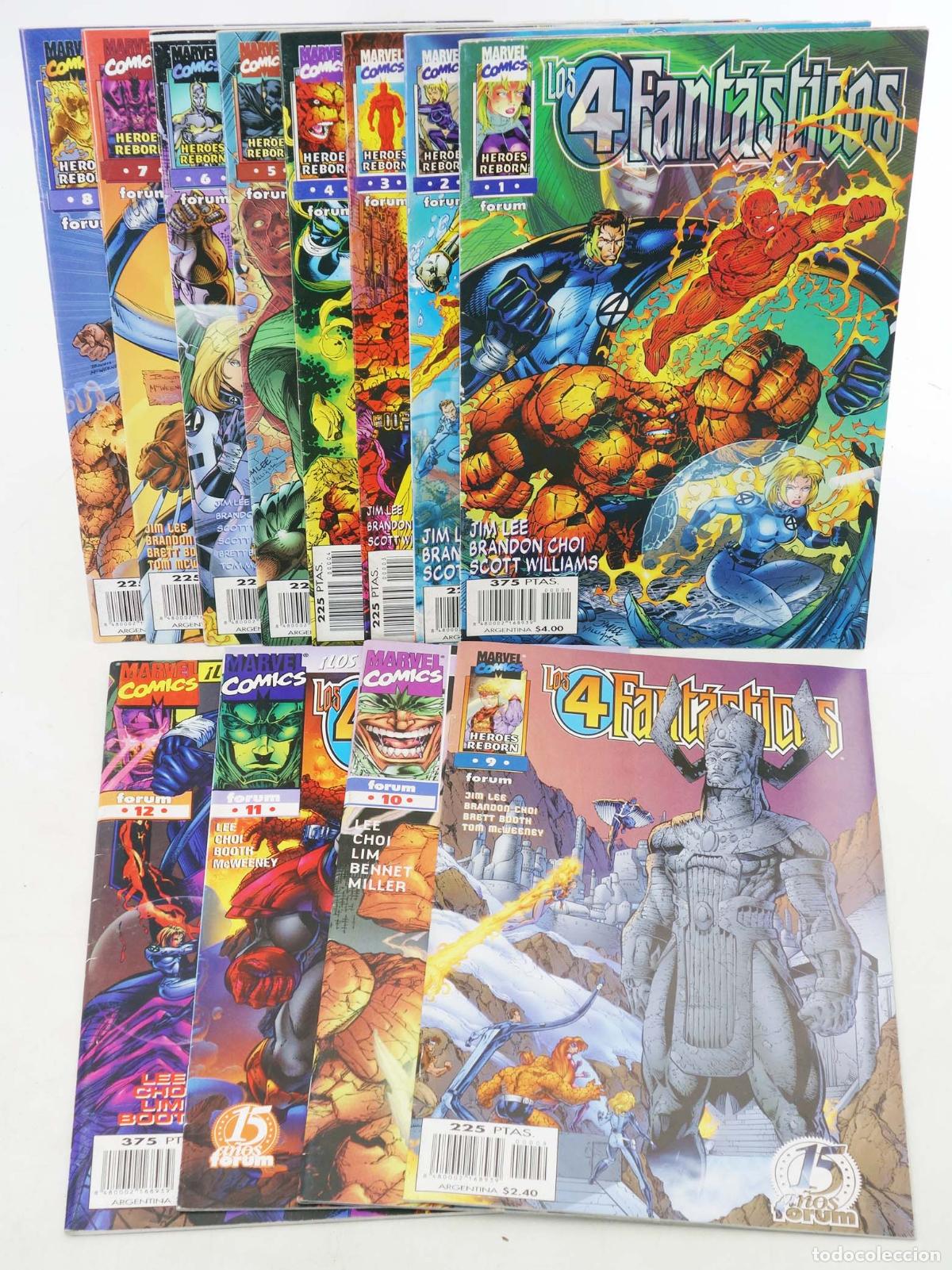 C&oacute;mics: LOS 4 FANT&Aacute;STICOS VOL. 2 HEROES REBORN 1 A 12. COMPLETA. Forum, 1997
