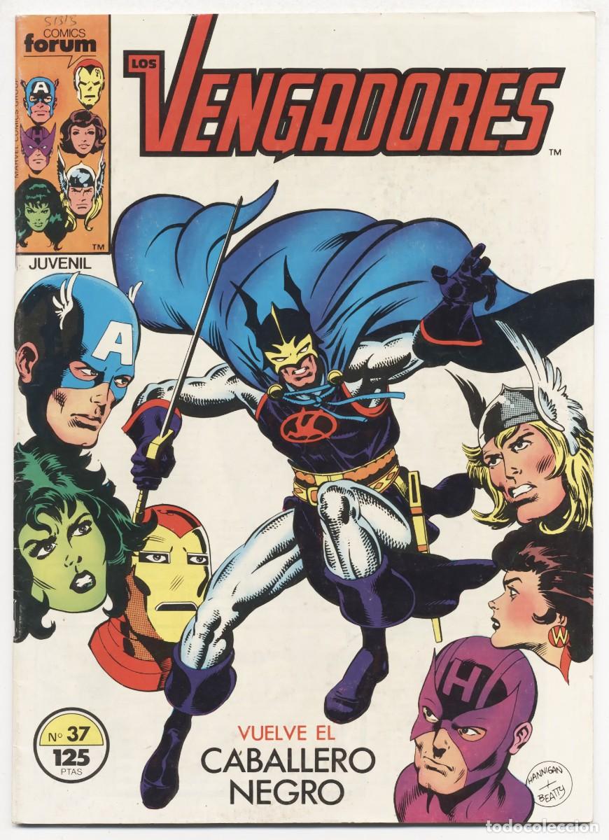 C&oacute;mics: LOS VENGADORES N&ordm; 37 VUELVE EL CABALLERO NEGRO FORUM MARVEL 1986 BUEN ESTADO