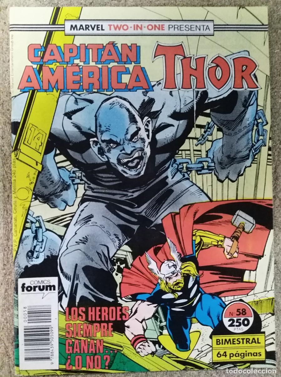 C&oacute;mics: Marvel Two In One Capitan America/Thor 58.Vol.1.Marvel.Forum - Foto 1