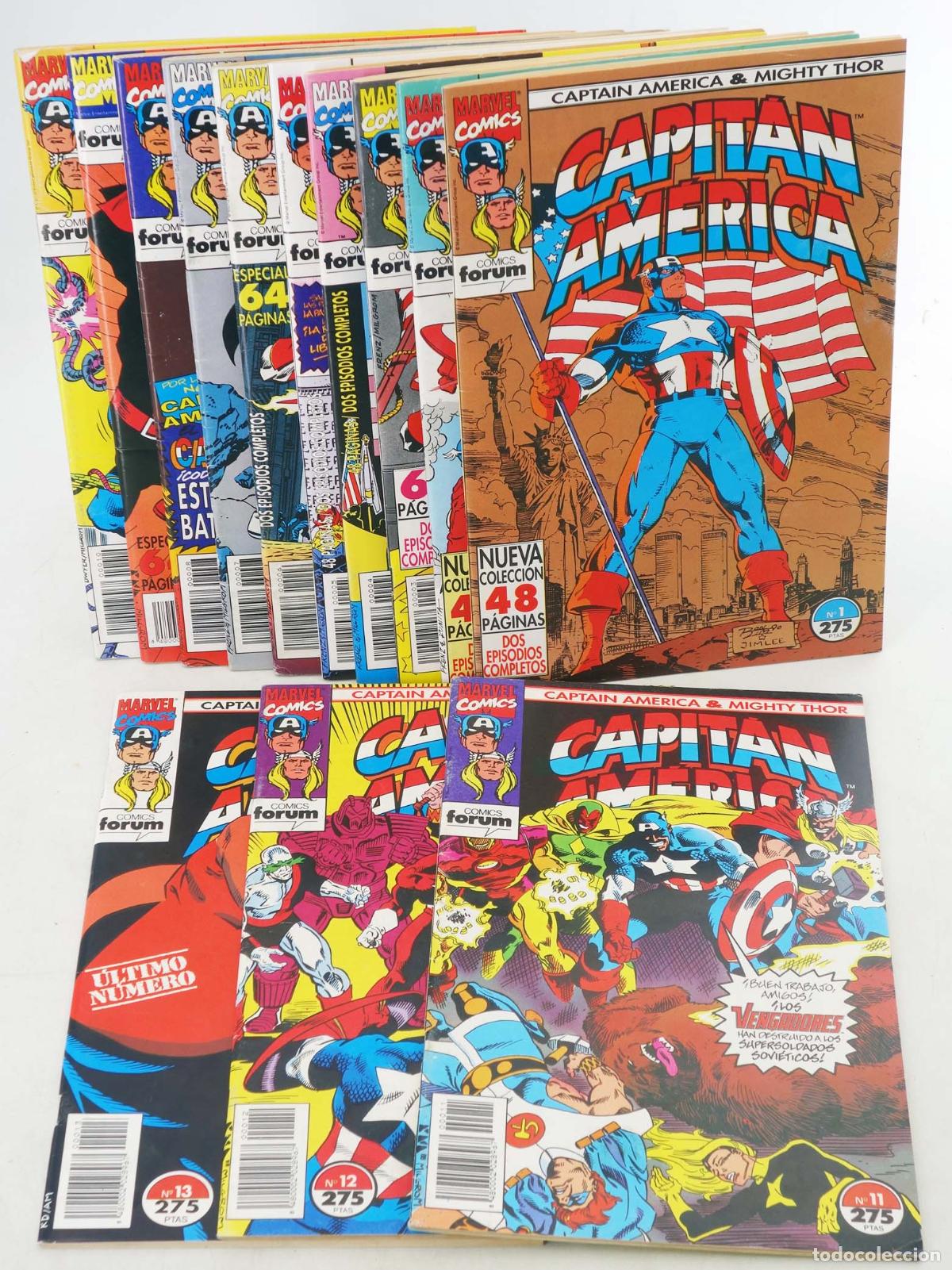 C&oacute;mics: CAPIT&Aacute;N AM&Eacute;RICA VOL. 2 - AND MIGHTY THOR 1 A 13. COMPLETA. Forum, 1993
