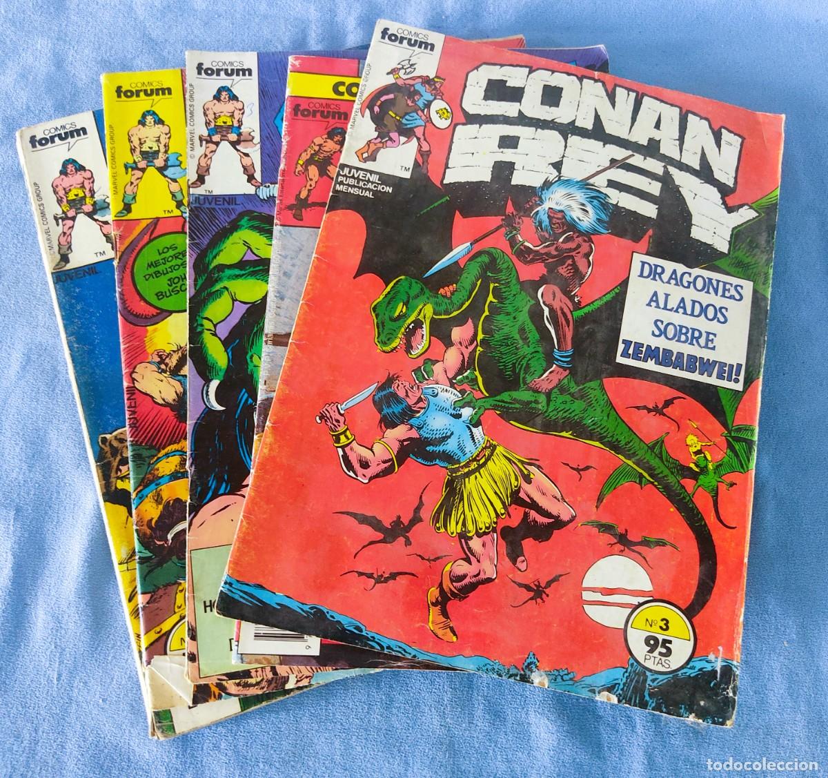 C&oacute;mics: LOTE DE 5 COMICS DE CONAN REY DE FORUM UNO ES UN TOMO CON VARIOS EJEMPLARES