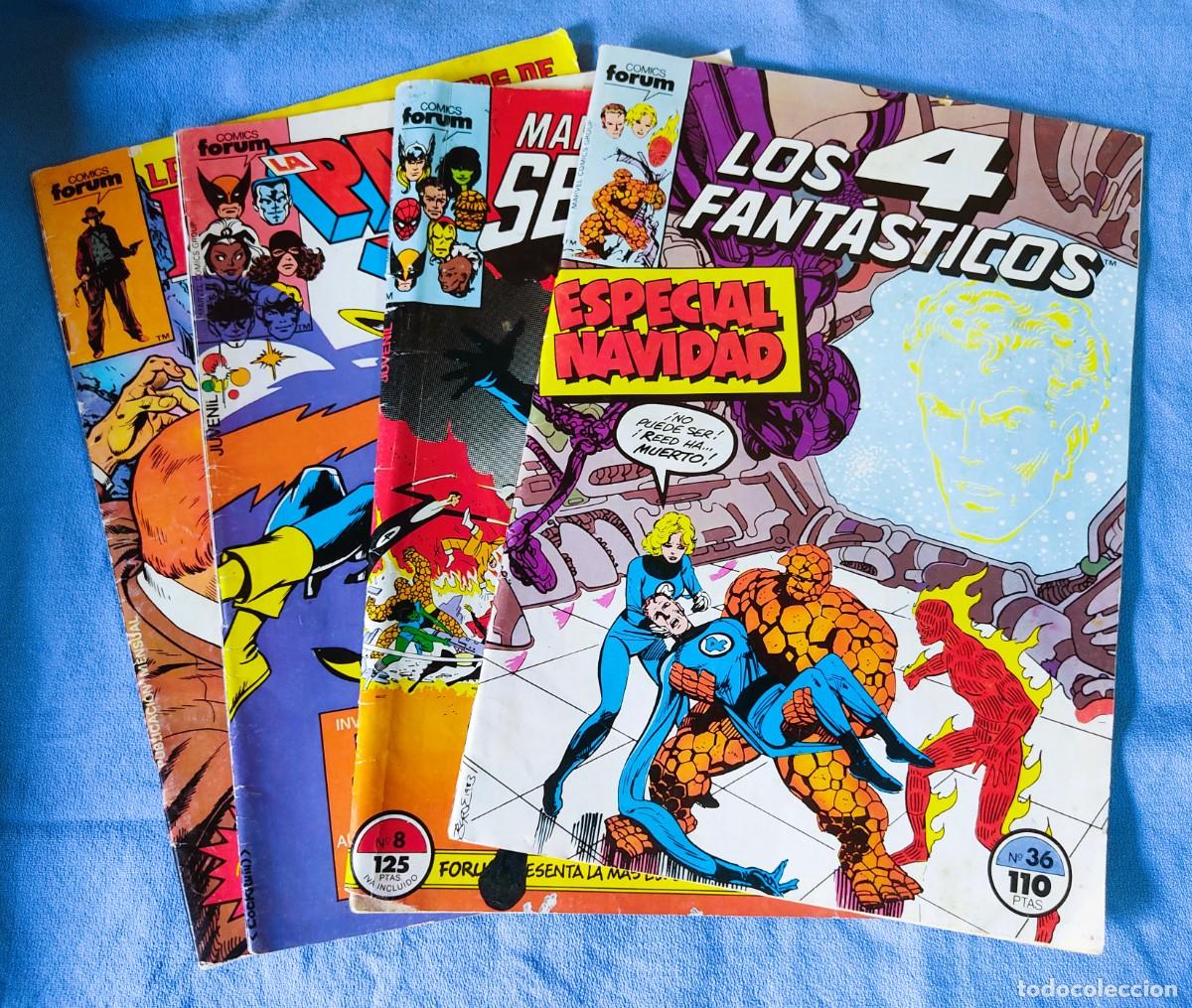 Comics: 4 COMICS FORUM LOS 4 FANTASTICOS SECRET WARS PATRULLA X INDIANA JONES