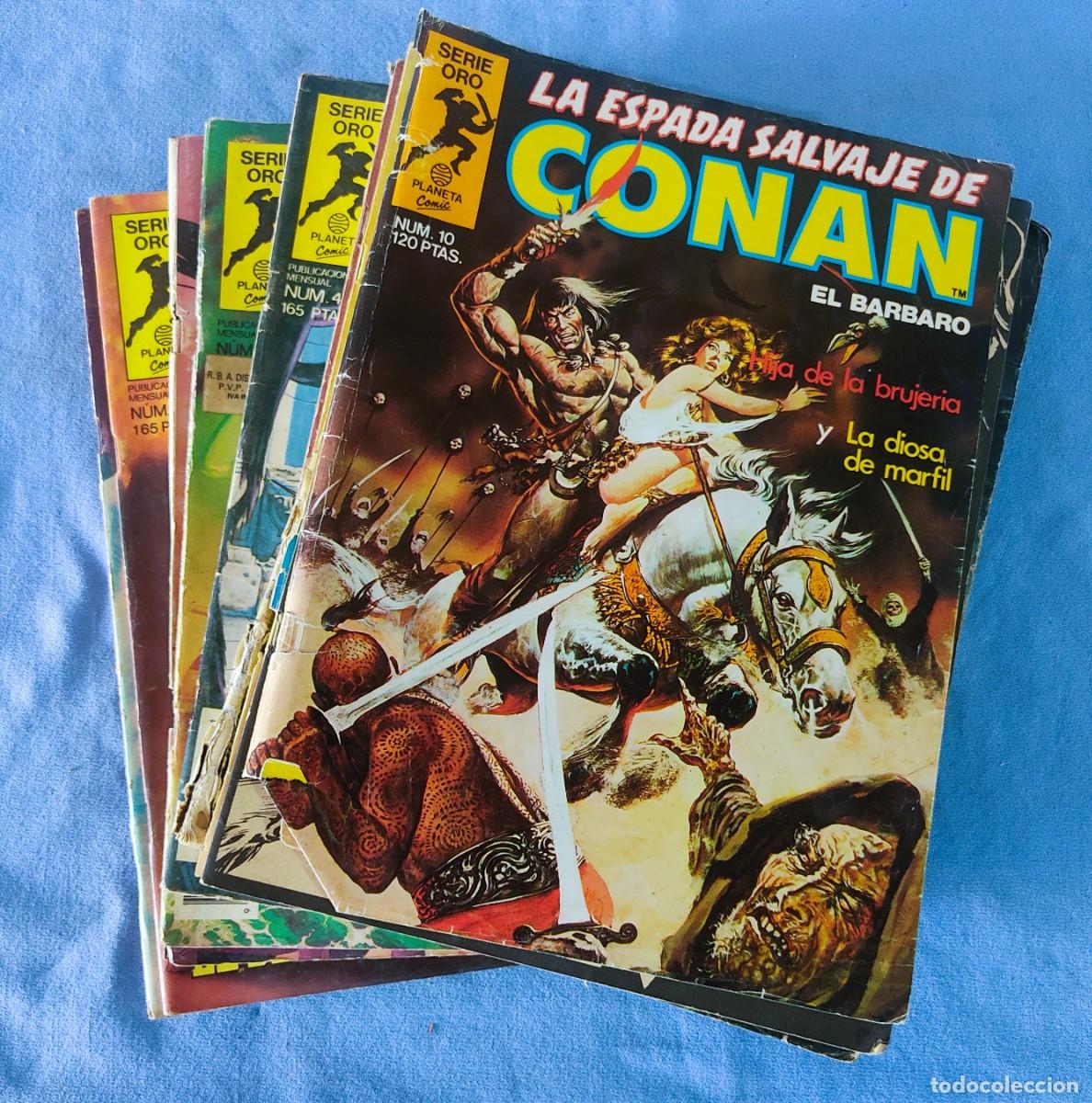 C&oacute;mics: 12 COMICS DE CONAN EL BARBARO LA ESPADA SALVAJE SERIE ORO PLANETA COMICS
