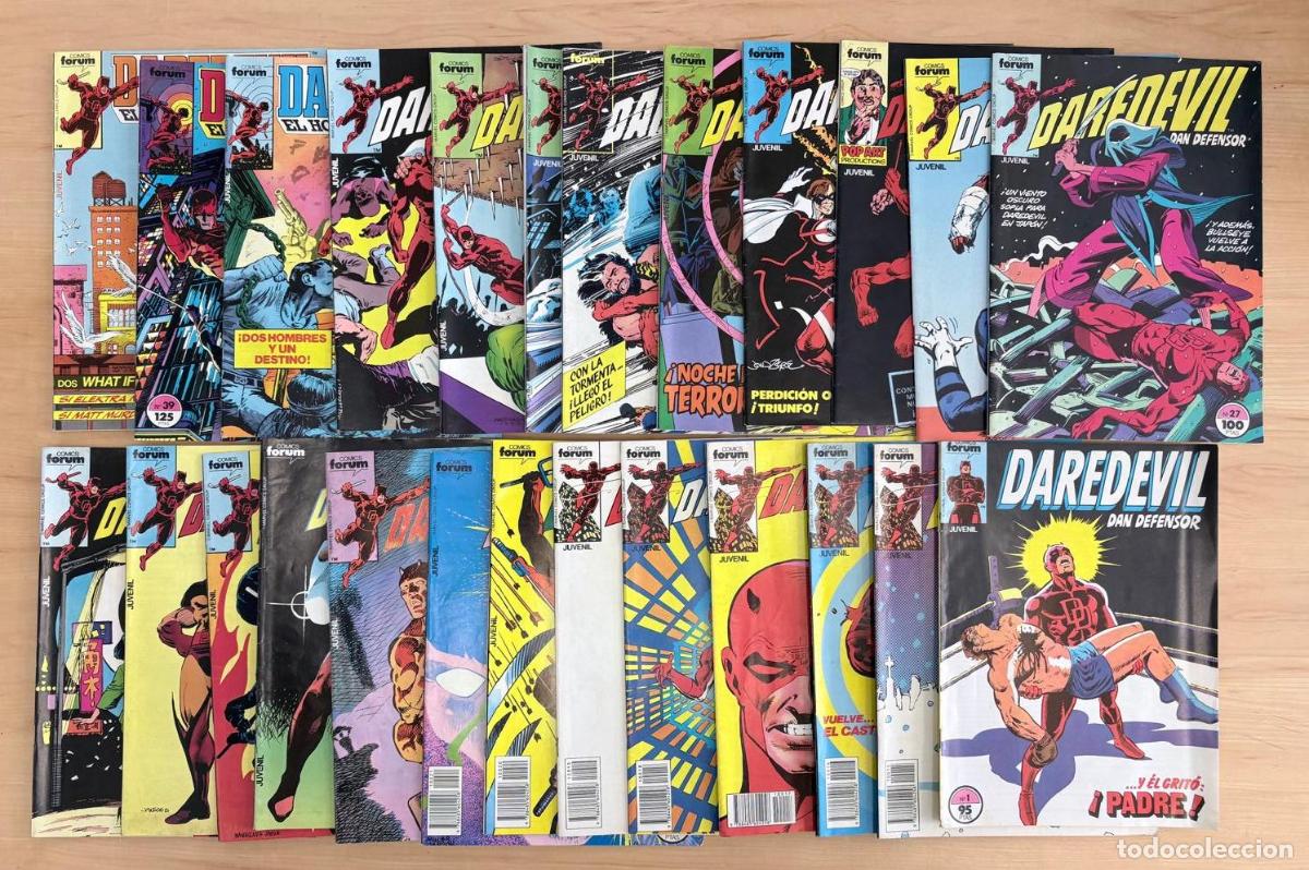 C&oacute;mics: LOTE DE 25 C&Oacute;MICS DAREDEVIL N&ordm;1-40 (FALTAN N&ordm; 2,3,4,5,6,7,8,9,10,11,12,13,14,34 Y 37). FORUM, 1983