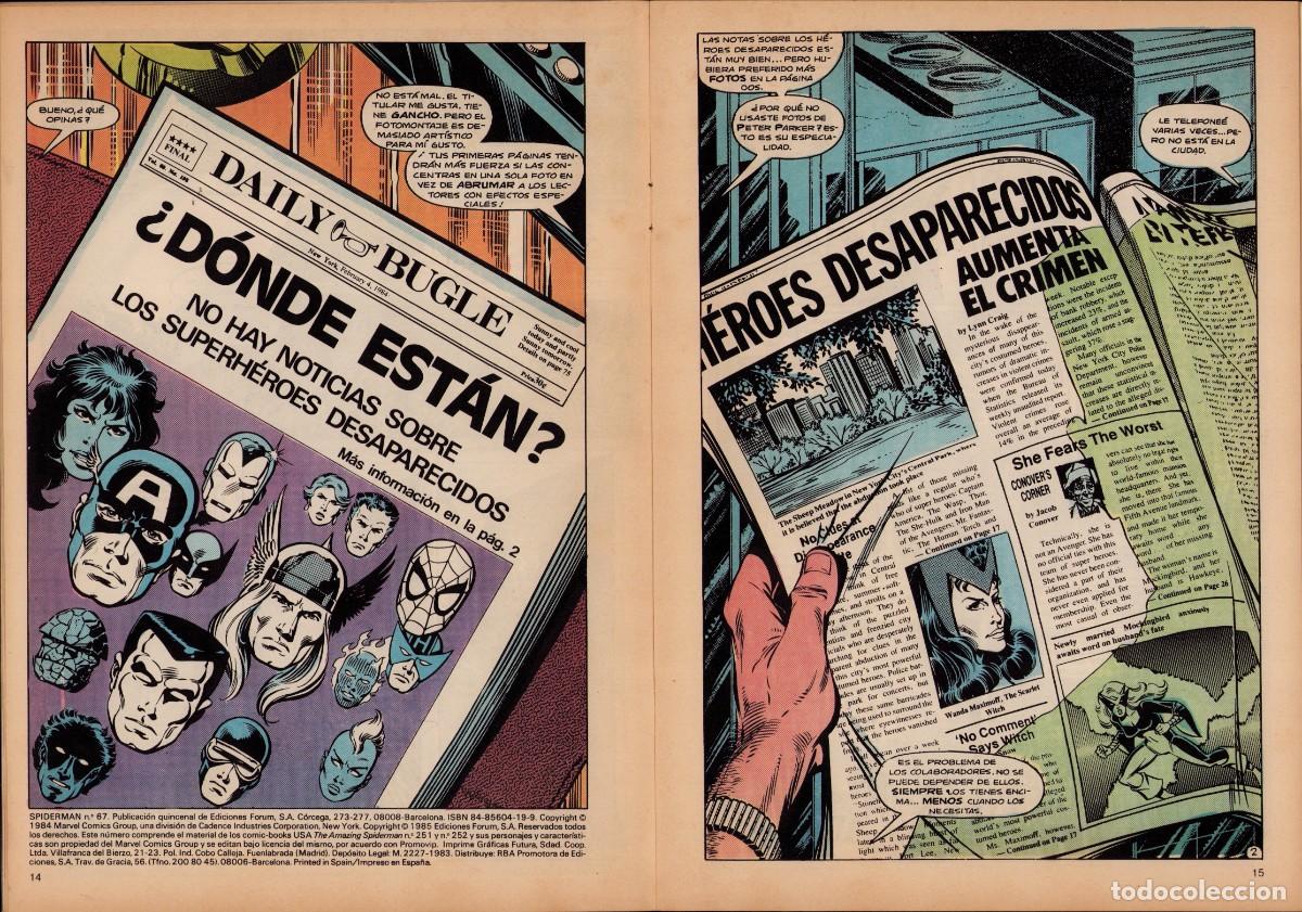C&oacute;mics: Spiderman Vol. 1 N&ordm; 67, Comics Forum 1985 - Foto 4