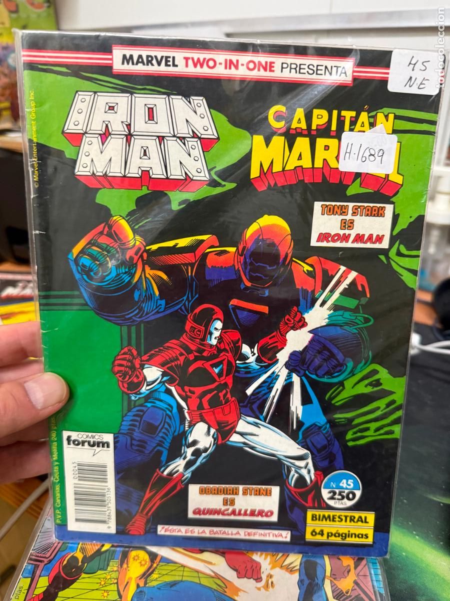 C&oacute;mics: HOMBRE DE HIERRO IRON MAN CAPITAN MARVEL EDITORIAL FORUM NUMERO 45