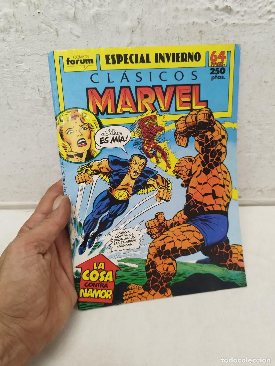 Comics: c&oacute;mic presenta una batalla entre La Cosa y Namor. Cl&aacute;sicos marvel especial invierno.