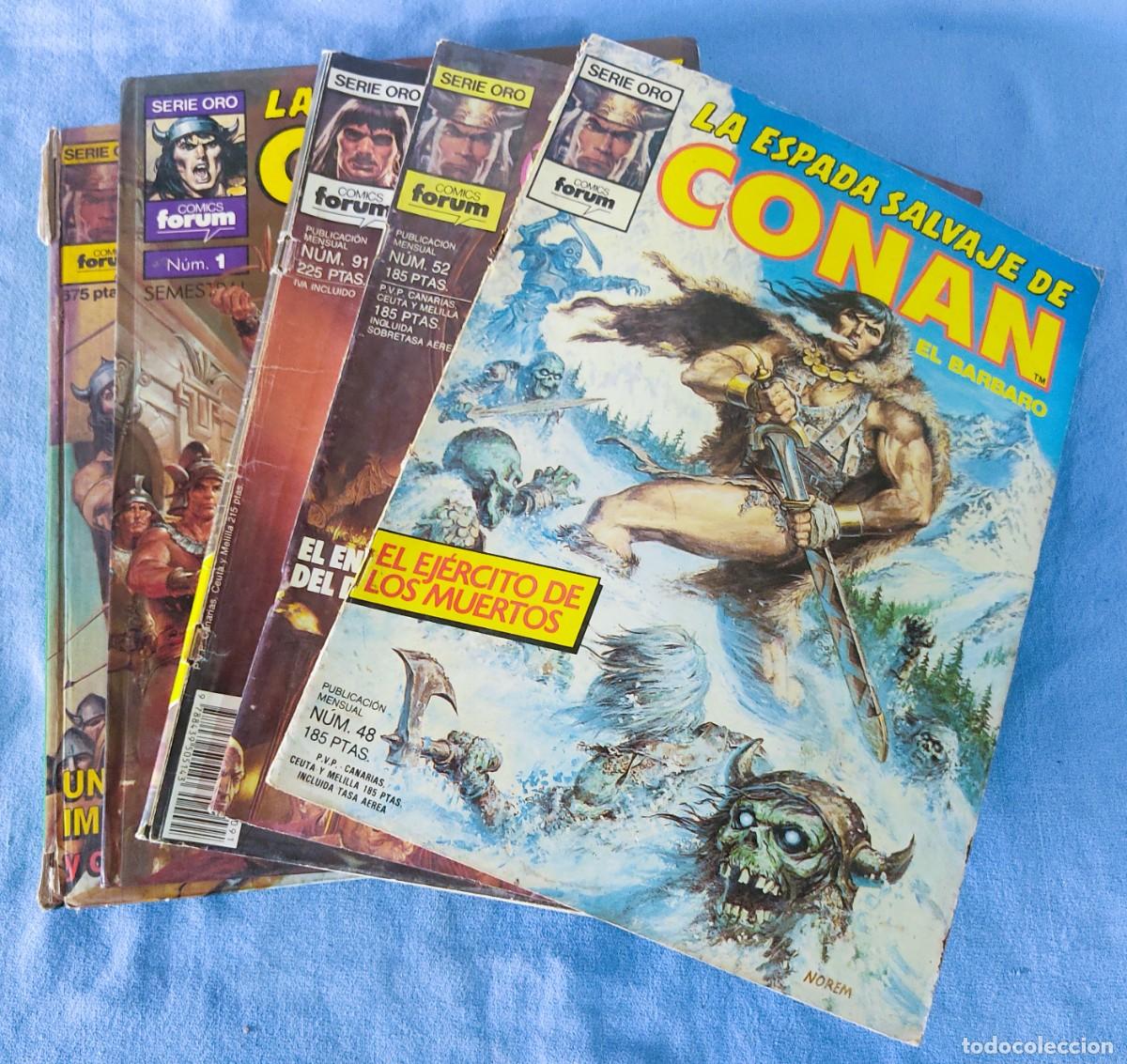 Fumetti: LOTE DE 5 COMICS LA ESPADA SALVAJE DE CONAN SERIE ORO COMICS FORUM