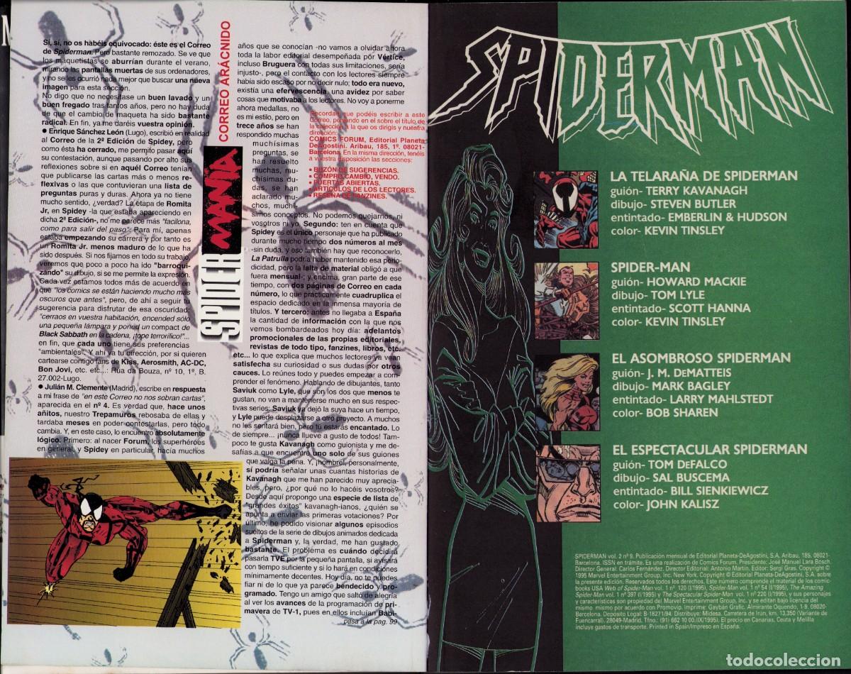 C&oacute;mics: Spiderman Vol. 2 n&ordm; 9 Comics Forum 1995 - Foto 3