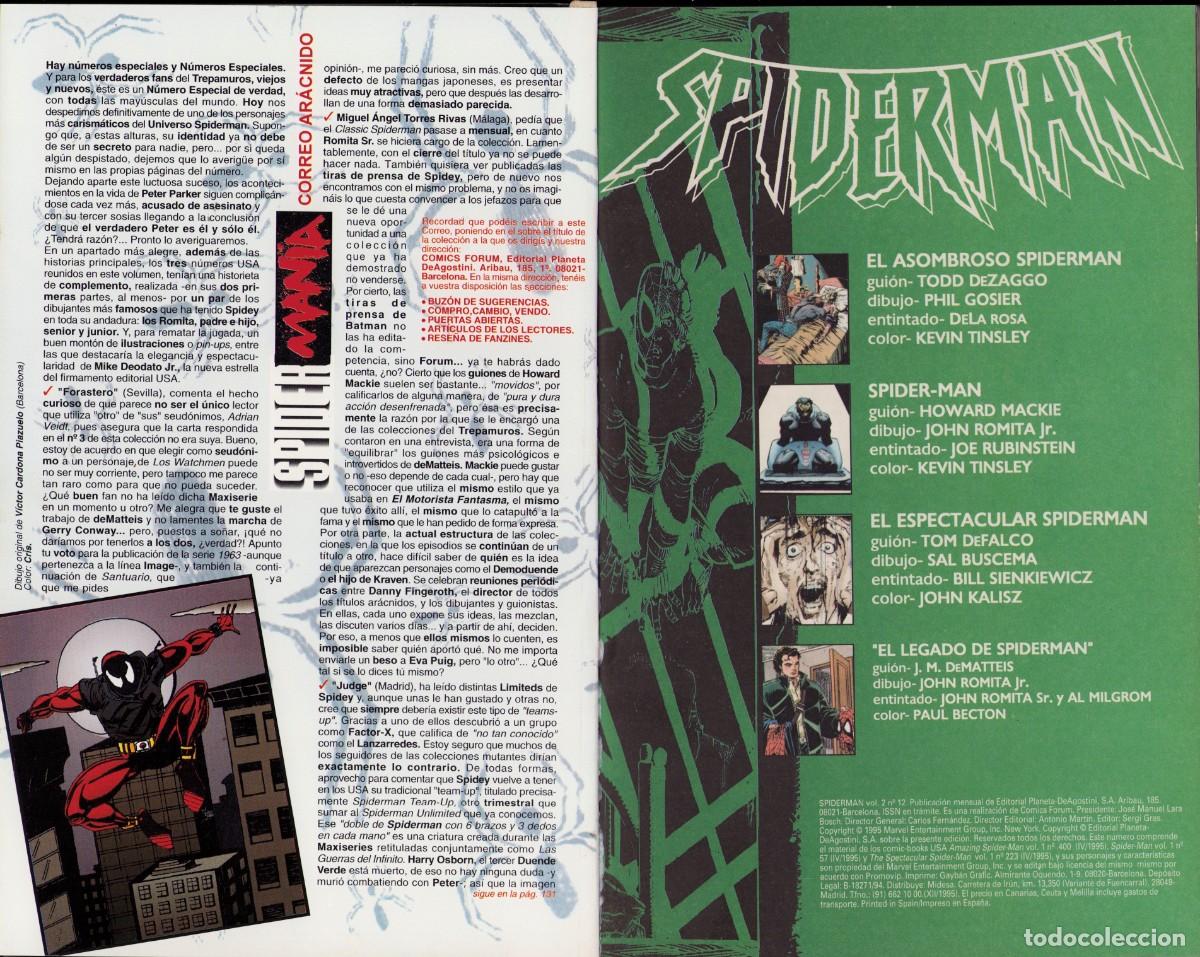 C&oacute;mics: Spiderman Vol. 2 n&ordm; 12 Comics Forum 1995 - Foto 3