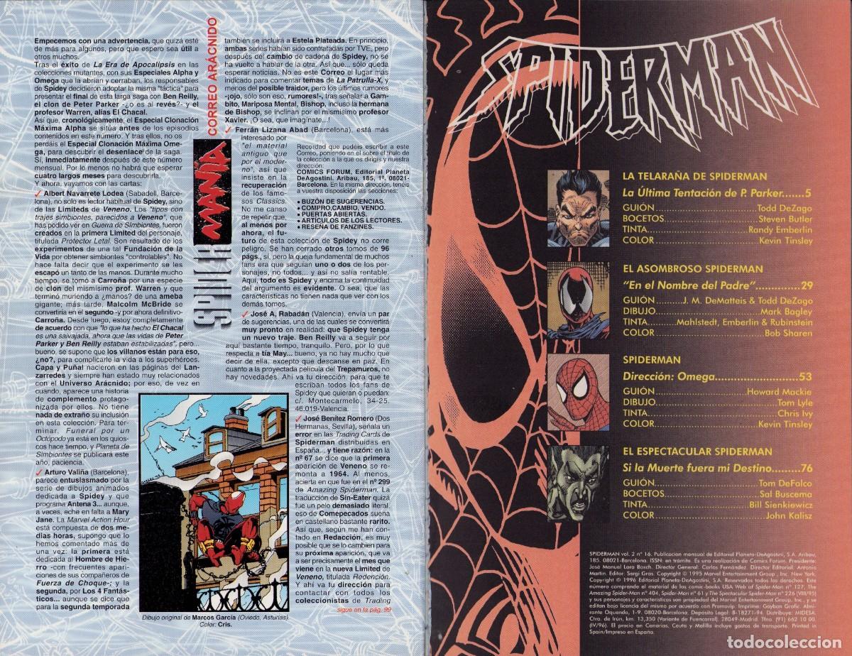 C&oacute;mics: Spiderman Vol. 2 n&ordm; 16 Clonaci&oacute;n M&aacute;xima - Comics Forum 1996 - Foto 3