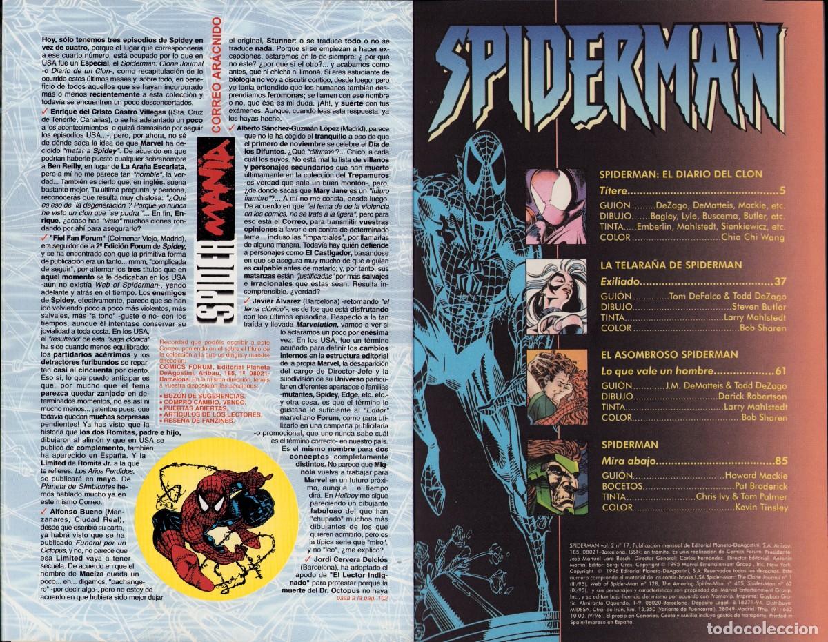 C&oacute;mics: Spiderman Vol. 2 n&ordm; 17 - Exiliado - Comics Forum 1996 - Foto 3