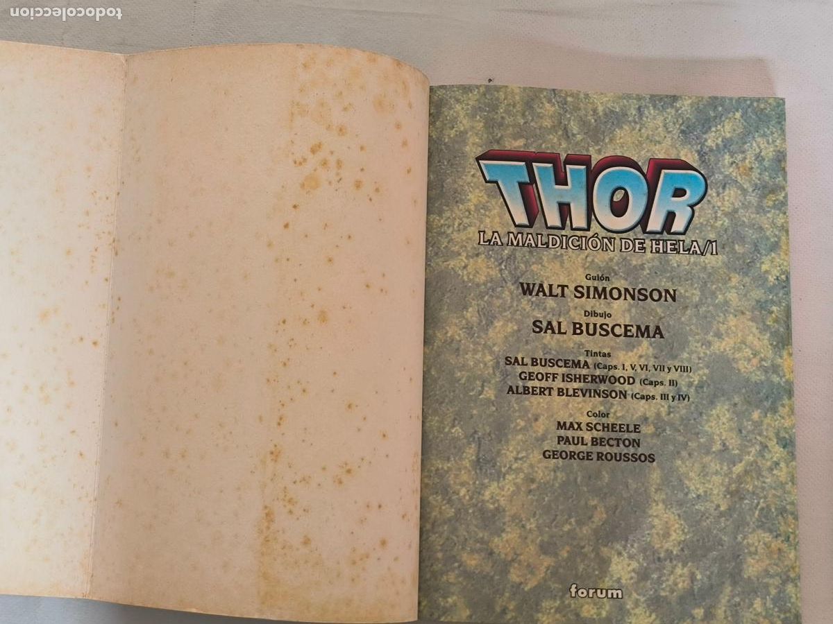 C&oacute;mics: THOR: LA MALDICION DE HELA COMPLETA - TOMO 1 Y 2 - MARVEL - FORUM (190) - Foto 3
