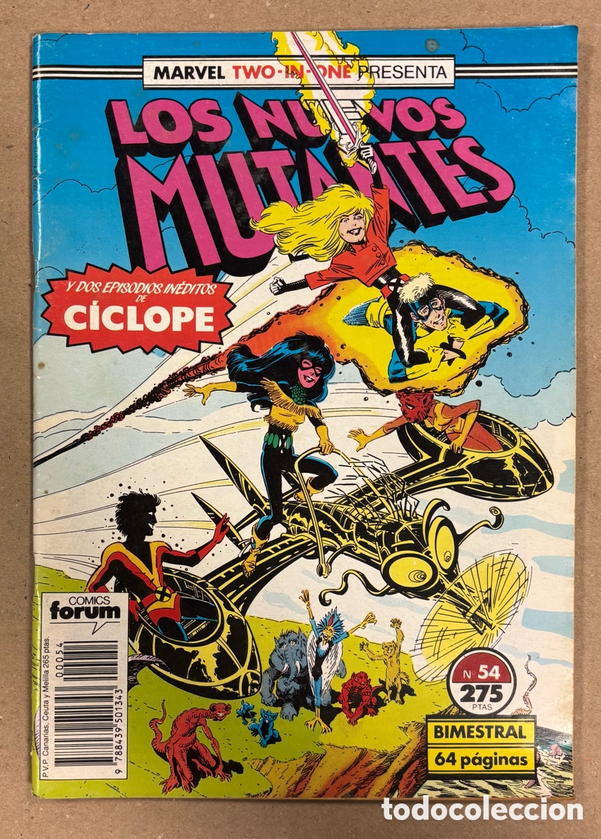 C&oacute;mics: LOS NUEVOS MUTANTES N&deg; 54 (MARVEL C&Oacute;MICS FORUM). CON 2 EPISODIOS IN&Eacute;DITOS DE C&Iacute;CLOPE.