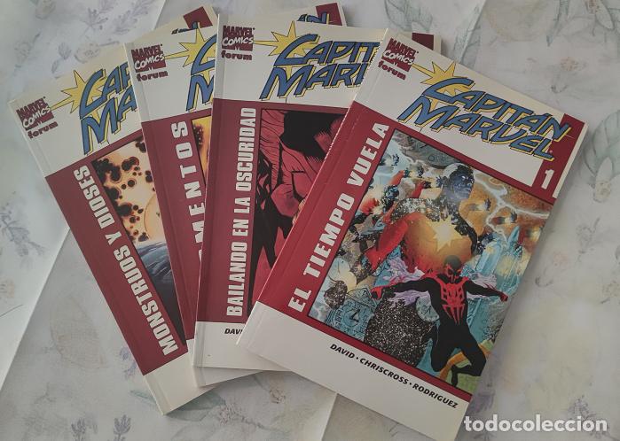 C&oacute;mics: Capit&aacute;n Marvel. Tomos 1-4. Peter David y Chris Cross. Comics Forum 2003-2004 - Foto 1