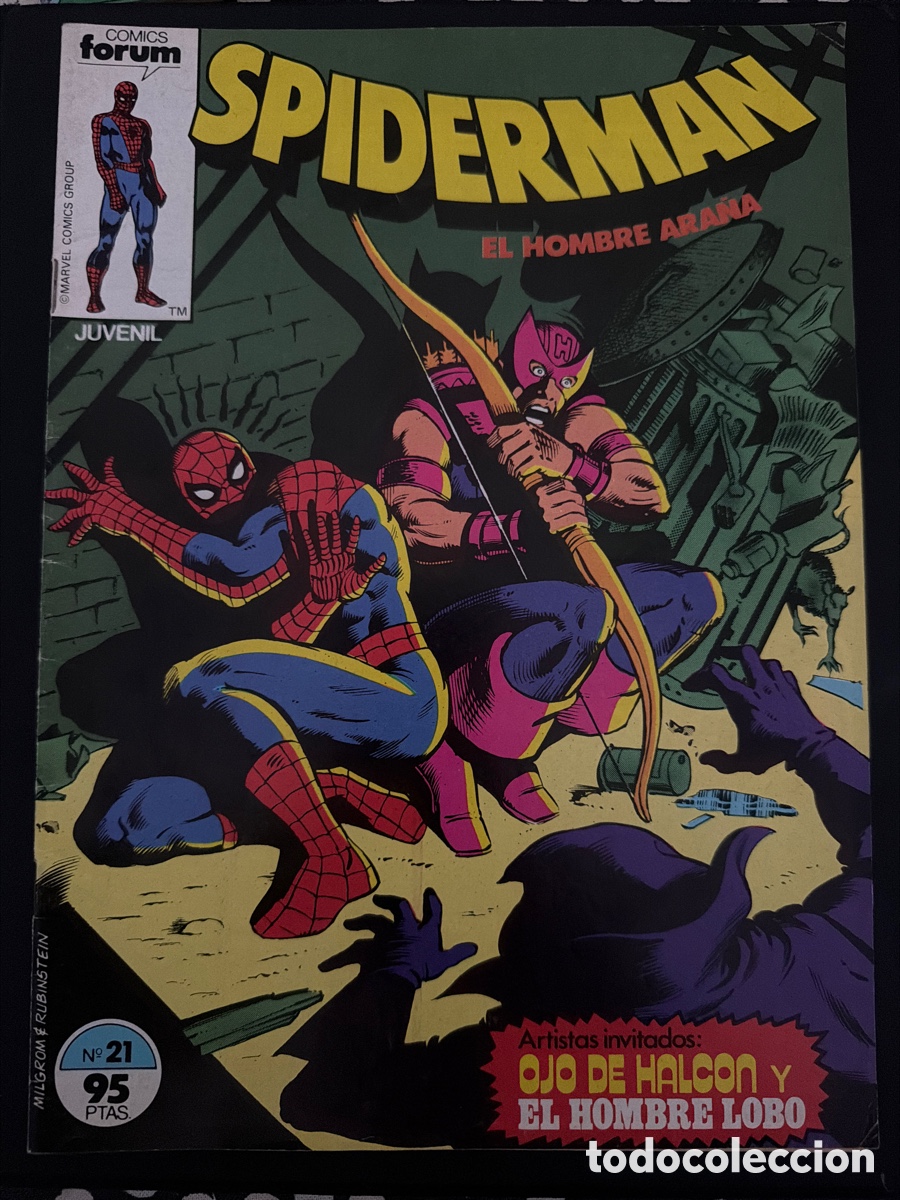 C&oacute;mics: Spiderman ARTISTA INVITADO: Ojo de halc&oacute;n y el Hombre Lobo