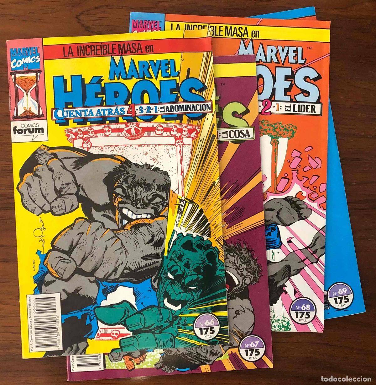 C&oacute;mics: MARVEL HEROES LA INCREIBLE MASA N&ordm; 66 AL 69. FORUM PLANETA 1992