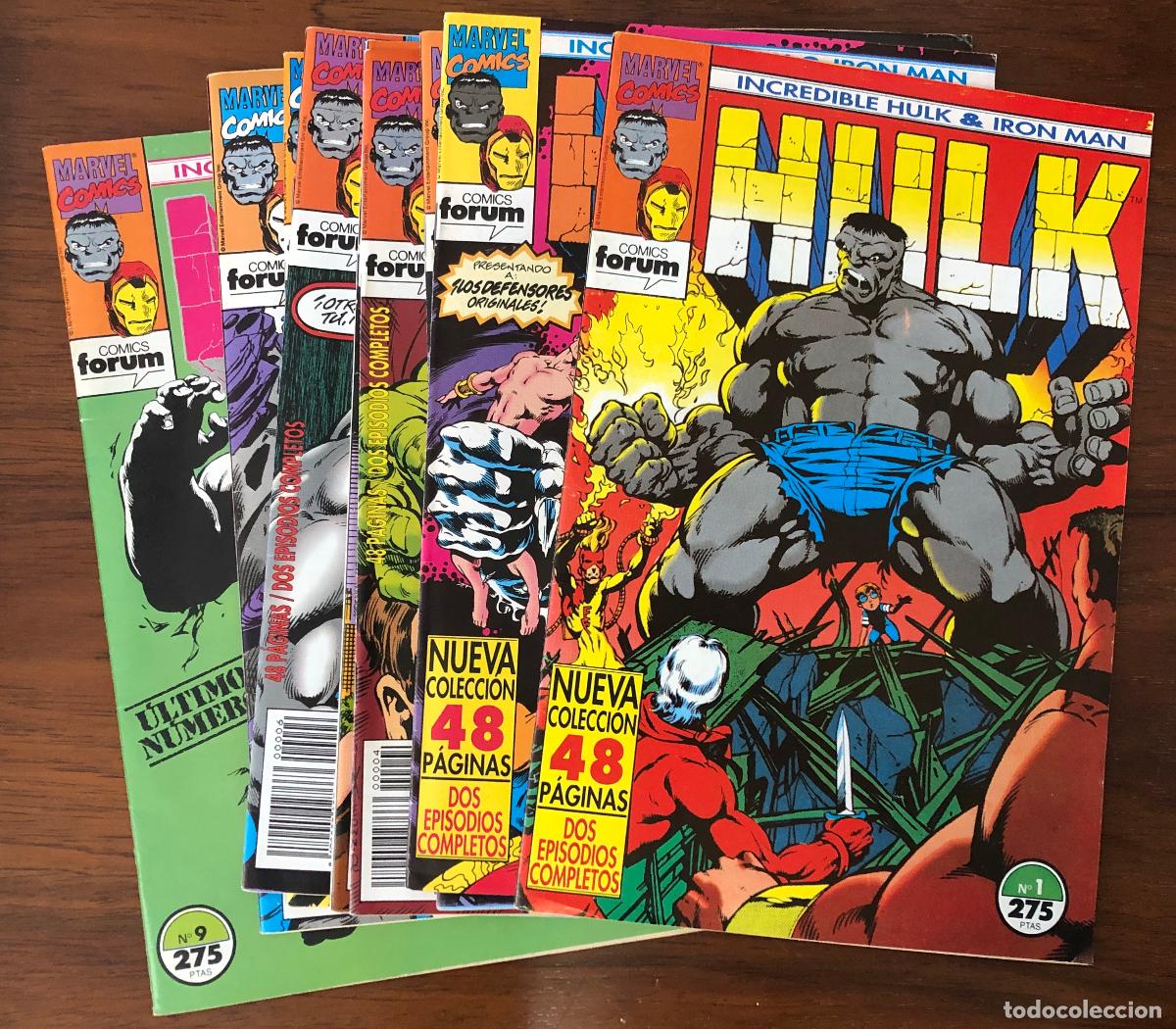 C&oacute;mics: INCREDIBLE HULK & IRON MAN VOL. 1 N&ordm; 1 AL 9, COMPLETA. FORUM PLANETA 1993