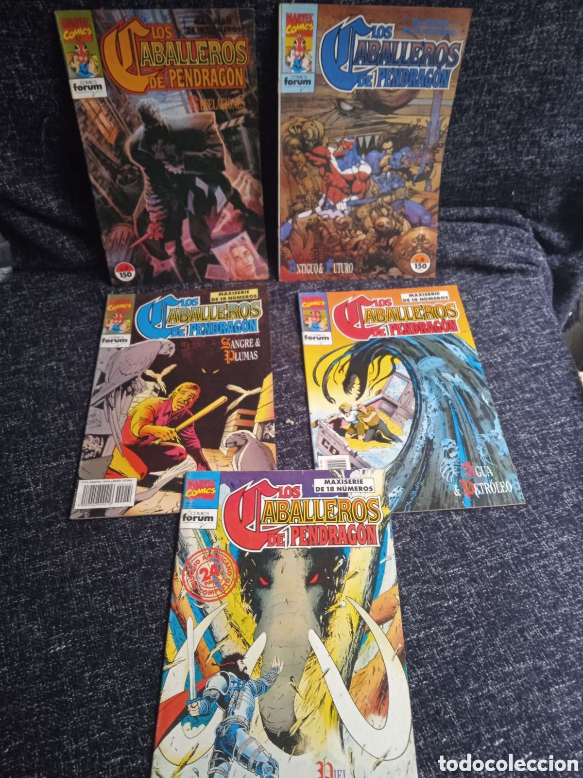 C&oacute;mics: LOS CABALLEROS DE PENDRAG&Oacute;N -LOTE DE 5 EJEMPLARES -ED. FORUM - Foto 1